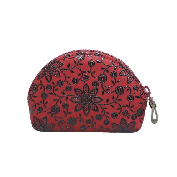 日本製 印伝 INDENYA 印傳屋 小銭入コインケース 財布 小物入 マルチポーチ クレマチス レ...