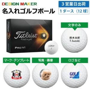 名入れ ゴルフボール オウンネーム 3営業日出荷対応  タイトリスト プロV1 2021年モデル ホワイト 1ダース(12球) 父の日※必ず商品説明(情報)を見て下さい