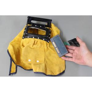 溶接頭巾D 自動遮光レンズ付き k2110  溶接　革　ノロ　スパッタ　やけど