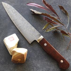 裕翠工房 / 粉末ハイスR2 ダマスカス 包丁 牛刀 250mm ターコイズ