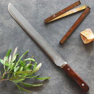 裕翠工房 / 粉末ハイスR2 ダマスカス 包丁 三徳 177mm ターコイズ