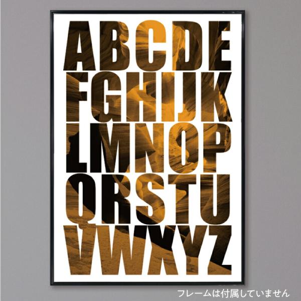 【 アートポスター ピクチャーディクショナリー 】  A3 A2 アルファベット   壁掛け  玄関...