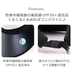 サンバイザー レディース uvカット おしゃれ...の詳細画像2