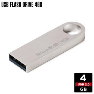 USBメモリ 4GB USB2.0対応 usbメモリ 小型 シルバー 亜鉛合金 USBメモリー ストラップホール 外付け パソコン メモリースティック フラッシュメモリ y2