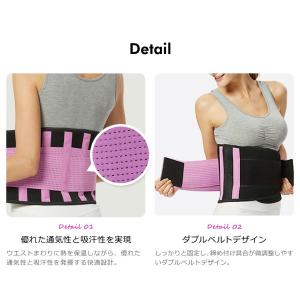 ウエストシェイパー トレーニング サウナベルト...の詳細画像4