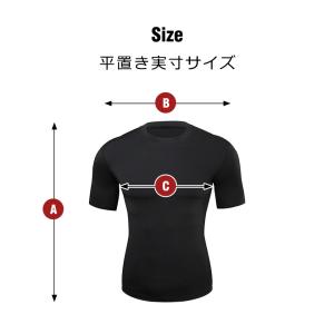 スポーツインナー メンズ 半袖 トップス アン...の詳細画像4