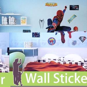 ウォールステッカー 壁 スパイダーマンキャラクター 60×90サイズ 貼ってはがせる のりつき 壁紙シール ウォールシール ウォールステッカー本舗 宅C