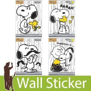 スヌーピー ピーナッツ PEANUTS SNOOPY ウォールステッカー 北欧 木 トイレ アルファベット 英字 英文字 y1｜wallstickershop