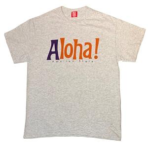 デイズオブアロハ DAYS OF ALOHA / プリントTシャツ S/S PRINT TEE "ALOHA" GREY｜walnutsimport