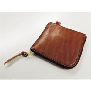 ブロンソンレザー BRONSON LEATHER / ジッパー ミニ ウォレット CATTLE LE...