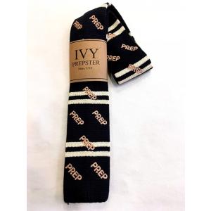 アイビープレップスター IVY PREPSTER /  ニットタイ チェック ”PREP" KNIT TIE (ネイビー) アメリカ製｜walnutsimport