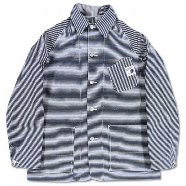 パインコーン PINECONE / ヒッコリー ボーダー ラグラン カバーオール ジャケット COV...