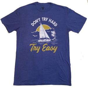 ソリッドスレッズ SOLID THREADS / プリントTシャツ S/S PRINT TEE "TRY EASY" BLUE｜walnutsimport