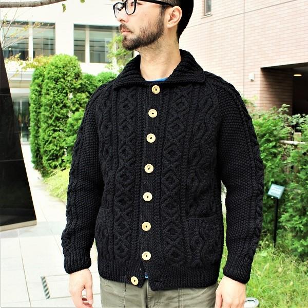 ストラステイ STRATHTAY / 3A ランバー カーディガン ニット （BLACK）スコットラ...