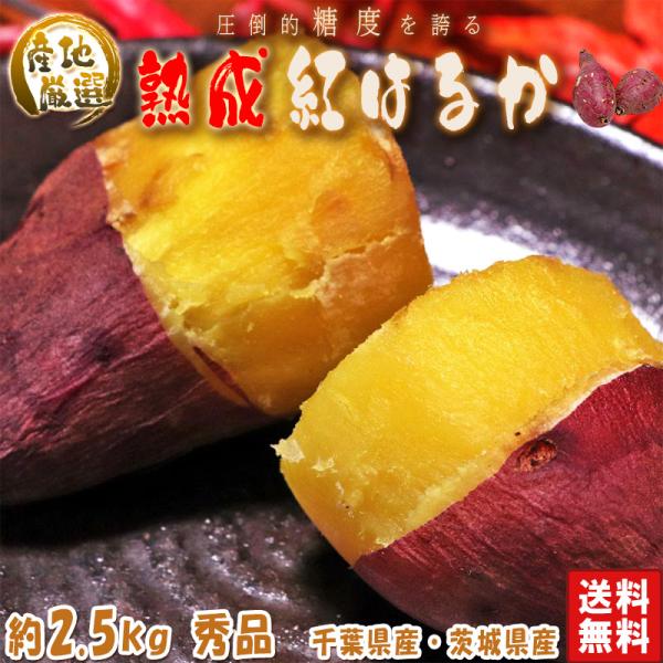 【秀品】紅はるか 約2.5kg 千葉県・茨城県産 ダントツの甘さを誇る紅はるか！ ギフトや贈答品にも...
