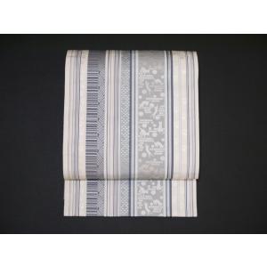 本場筑前 博多織 黒木織物謹製 博多帯 ねこ柄（猫