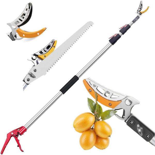 高枝切りバサミ たかえだきりはさみ【庭師のおすすめ】採果 超軽量 伸縮式 2m 長さ調整可能 高枝切...