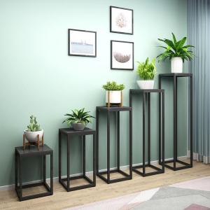 フラワースタンド 脚付きアイアン シェルフ サイドテーブル 飾り棚 花台 ミニテーブル アルコールスタンド おしゃれ 北欧 家具 正方形 ポット ディ