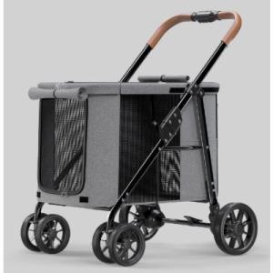 ペットカート 犬用 キャリーカート犬用ベビーカー ペットバギー 折りたたみ式 犬 カート大型犬 多頭...