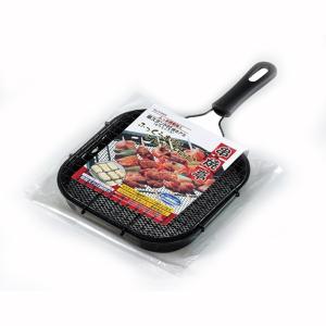 パール金属 串焼亭　ふっ素樹脂加工　串スタンド付焼アミ（セラミック入）