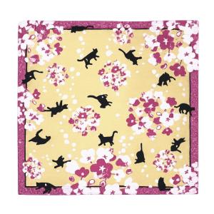 風呂敷 綿小風呂敷 ふろしき 桜遊歩ねこ むす...の詳細画像1