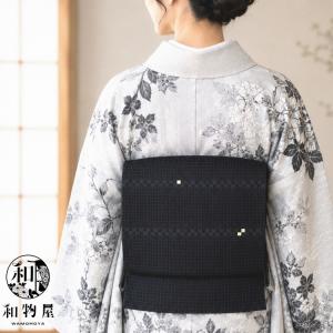 袋帯 西陣織 お仕立て込み 更紗華文 シルバー 白系 絹帯 : 和物屋-印傳