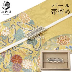 桐箱入り] 帯留め 六つの瓢箪 (銀色/1414) 真鍮製 ひょうたん 帯留 帯