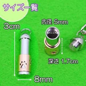 ペット遺骨 キーホルダー ステンレス製 肉球マ...の詳細画像1