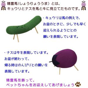 ちりめん 精霊馬 お盆 供養 お盆 飾り なす...の詳細画像1