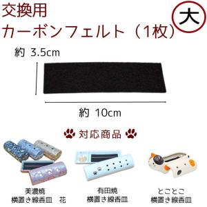 横置き 線香皿 交換用 カーボンフェルト 横置き香炉 筒形香炉 香皿
