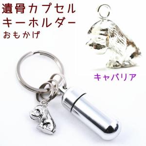 遺骨カプセルキーホルダー キャバリア 刻印 名入れ ペット仏具 メモリアルグッズ ペットロス