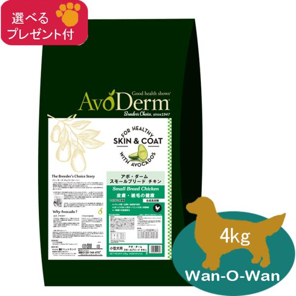 アボ・ダーム　スモールブリード アダルト (小型犬の成犬〜高齢犬)   チキン 4kg「正規品」(選...