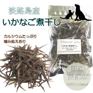 犬猫用の無添加おやつ いかなご無塩煮干し 魚ジャーキー 関節や骨の強化に アレルギー わんちゃん ワンバナのペット用品で健康なごはん