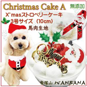 犬用 クリスマスケーキ スターツリー 馬肉生地 3号10cmサイズ