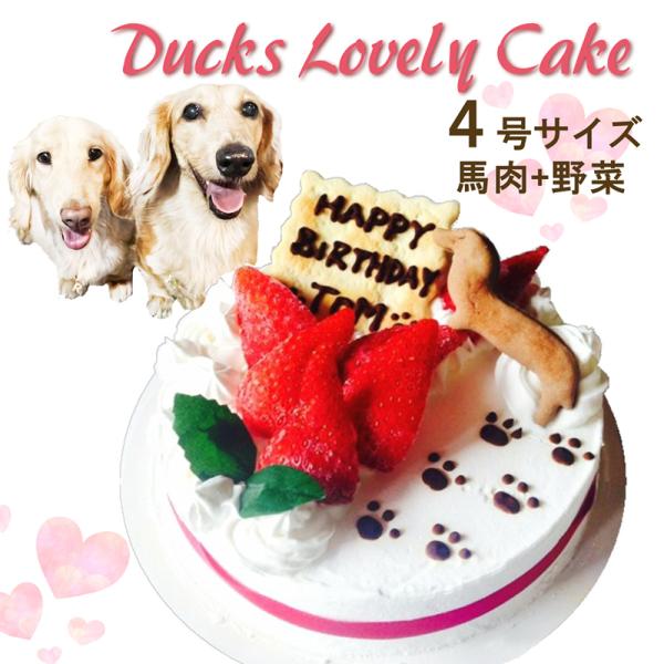 犬用 ケーキ ダックス ラブリー 野菜と馬肉生地4号12cmサイズ お誕生日 記念日 ギフト イベン...