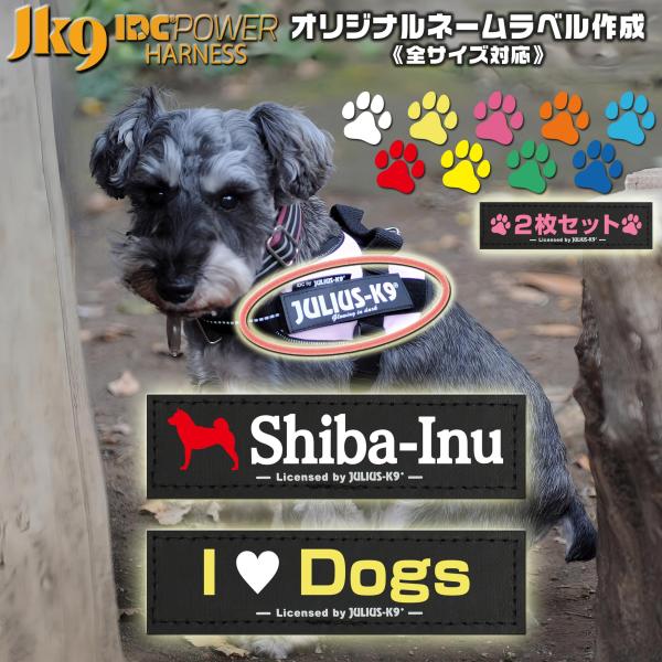 カラフルラベル【2枚セット サイズＭ・S】【ユリウスK9】 IDCパワーハーネス用アクセサリオリジナ...