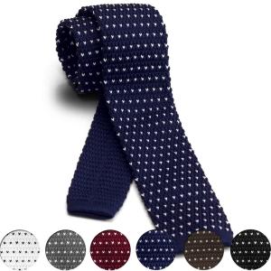 ニットタイ ネクタイ スクエアエンド 5.5cm幅 洗濯可能