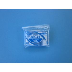 チャック付きポリ袋 ユニパック カラーチャック GPC-4 青 1ケース9,000枚（100枚×90...