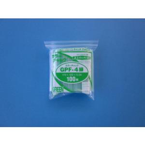 チャック付きポリ袋 ユニパック カラーチャック GPF-4 1ケース  緑  4,000枚（100枚...