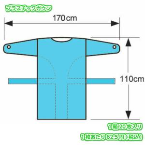使い捨て 感染対策着 男女兼用 プラスチックガウン