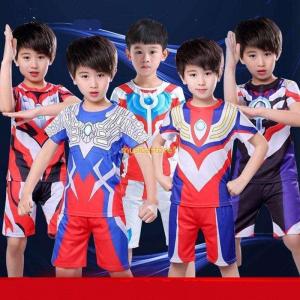 子供服 ウルトラマンUltraman セットアップ キッズ 上下セットトップス　ハーフパンツ 短パンツ 吸汗 速乾 ゼロ/ティガ/ジード/オーブ｜ONEはぴねす