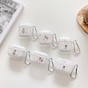 AirPods Pro シリコンカバー ケース カラビナ付き クリアケース