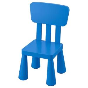 【IKEA】MAMMUT/マンムット 子ども用チェア 室内/屋外用/ブルー｜wannabee