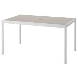 【IKEA】SEGERON セーゲローン テーブル 屋外用, ホワイト/ベージュ, 91x147 cm｜wannabee