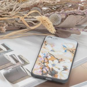 花柄5　Yulan Magnolia Phone Case  - Soft emboss Phone Case for iPhone SE(2nd generation) 7/8｜wannabee