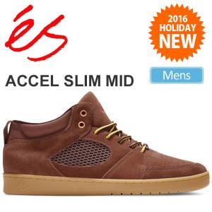 ・エス 'es アクセル スリム ミッド ブラウン/ガム ACCEL SLIM MID｜wannado