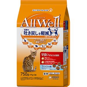 All Well 早食いが気になる猫用 フィッシュ味 挽き小魚とささみフリーズドライパウダー入り 750g｜wannyan-ya