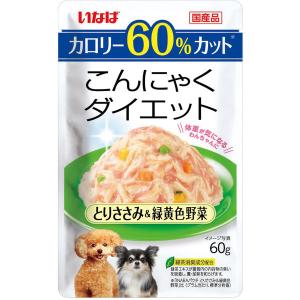 いなば こんにゃくダイエット パウチ とりささみ＆緑黄色野菜 60g×16コ