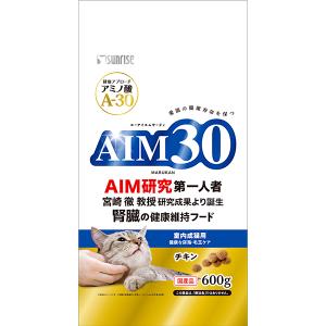 AIM30 室内成猫用 健康な尿路・毛玉ケア チキン 600g｜wannyan-ya