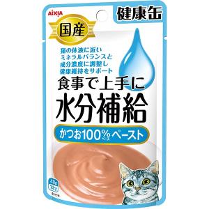 国産 健康缶パウチ 食事で上手に水分補給 かつお100％ベースペースト 40g×12コ｜wannyan-ya